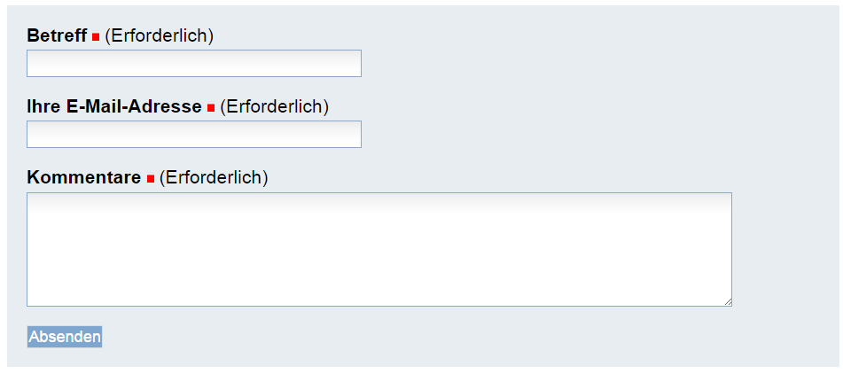 Anzeige mit geänderter Reihenfolge