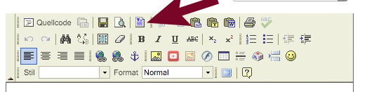 Sitevorlagen im FCKEditor
