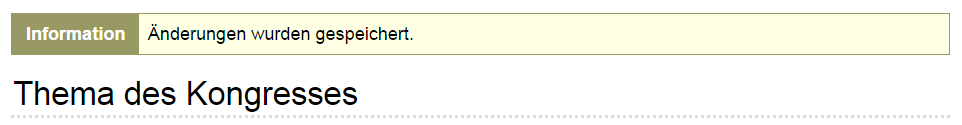Beispielhafte Statusmeldung